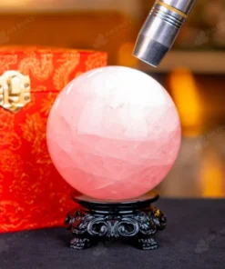 Quả Cầu Phong Thủy Đá Thạch Anh Hồng - 0,96kg - M1479096