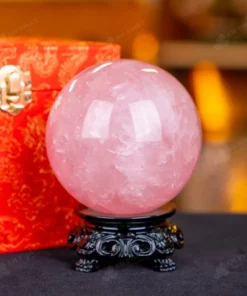 Quả Cầu Phong Thủy Đá Thạch Anh Hồng - 0,98kg - M1479098