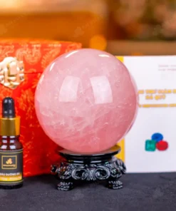 Quả Cầu Phong Thủy Đá Thạch Anh Hồng - 1,08kg - M1479108