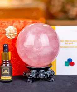 Quả Cầu Phong Thủy Đá Thạch Anh Hồng - 1,1kg - M147911