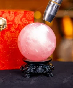 Quả Cầu Phong Thủy Đá Thạch Anh Hồng - 0,5kg - M238105