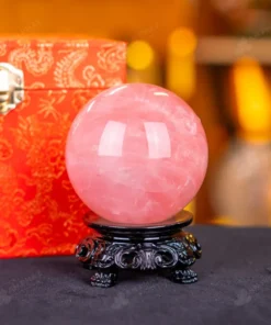 Quả Cầu Phong Thủy Đá Thạch Anh Hồng - 0,5kg - M238105