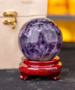 Quả Cầu Phong Thủy Đá Thạch Anh Tím - 0,71kg - 8cm - M25980
