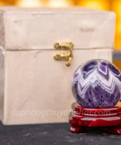 Qủa Cầu Phong Thủy Đá Thạch Anh Tím - 0,45kg M25983