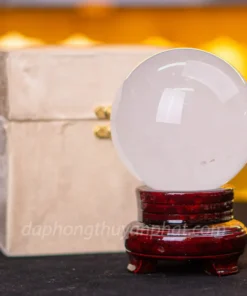 Qủa Cầu Phong Thủy Đá Thạch Anh Trắng - 1,54Kg - 10cm - M26072