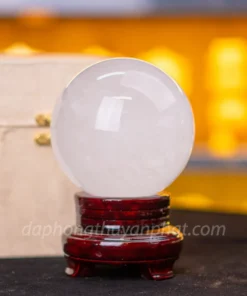 Qủa Cầu Phong Thủy Đá Thạch Anh Trắng - 1,54Kg - 10cm - M26072