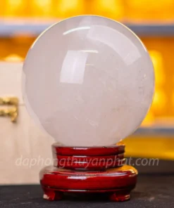 Qủa Cầu Phong Thủy Đá Thạch Anh Trắng - 5,15kg - 15cm - M26073