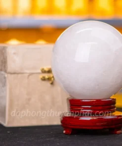 Qủa Cầu Phong Thủy Đá Thạch Anh Trắng - 4,18kg - 14cm - M060614