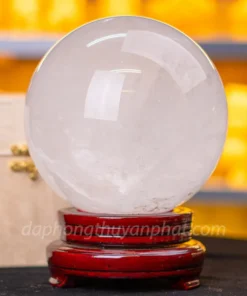 Qủa Cầu Phong Thủy Đá Thạch Anh Trắng - 6,87kg - 16cm - M06420