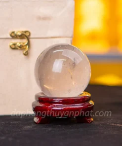 Qủa Cầu Phong Thủy Đá Thạch Anh Trắng 0,55kg 7cm M03870