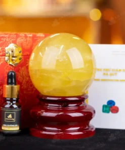 Quả Cầu Phong Thủy Đá Thạch Anh Vàng 1A - 0,85kg - M1977085