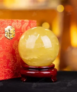 Quả Cầu Phong Thủy Đá Thạch Anh Vàng 1A - 0,85kg - M1977085