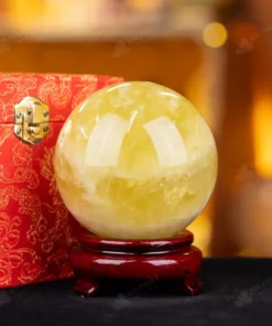 Quả Cầu Phong Thủy Đá Thạch Anh Vàng 1A - 1,21kg - M1977121