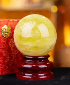 Quả Cầu Phong Thủy Đá Thạch Anh Vàng 1A - 1,21kg - M1977121