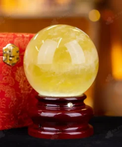 Quả Cầu Phong Thủy Đá Thạch Anh Vàng 1A - 1,21kg - M1977121