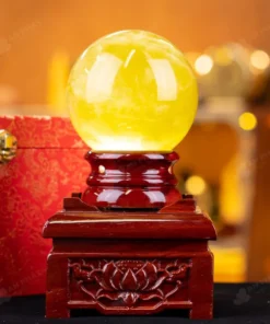 Quả Cầu Phong Thủy Đá Thạch Anh Vàng 1A - 1,6kg - M197716