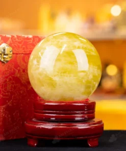 Quả Cầu Phong Thủy Đá Thạch Anh Vàng 1A - 1,6kg - M197716