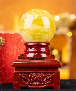 Quả Cầu Phong Thủy Đá Thạch Anh Vàng 1A - 1,6kg - M197716