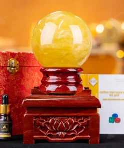 Quả Cầu Phong Thủy Đá Thạch Anh Vàng 1A - 1,74kg - M1977174