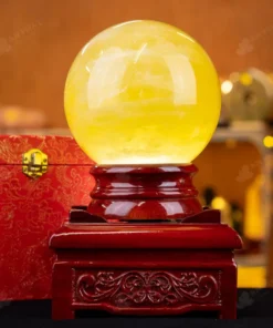 Quả Cầu Phong Thủy Đá Thạch Anh Vàng 1A - 3,78kg - M1977378