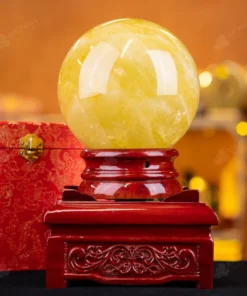 Quả Cầu Phong Thủy Đá Thạch Anh Vàng 1A - 3,78kg - M1977378