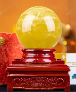 Quả Cầu Phong Thủy Đá Thạch Anh Vàng 1A - 5,1kg - M197751