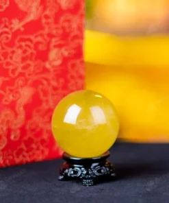 Quả Cầu Phong Thủy Đá Thạch Anh Vàng - 0,15kg - M1453015