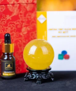 Quả Cầu Phong Thủy Đá Thạch Anh Vàng - 0,2kg - M145302