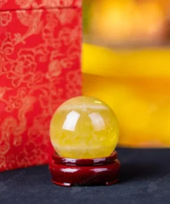 Quả Cầu Phong Thủy Đá Thạch Anh Vàng - 0,2kg - M145302