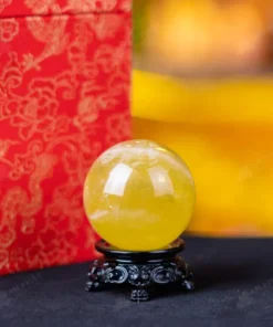 Quả Cầu Phong Thủy Đá Thạch Anh Vàng - 0,2kg - M145302