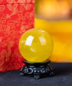Quả Cầu Phong Thủy Đá Thạch Anh Vàng - 0,34kg - M1453034