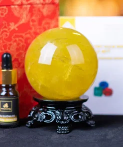 Quả Cầu Phong Thủy Đá Thạch Anh Vàng - 0,65kg - M1453065