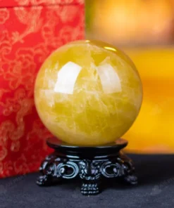 Quả Cầu Phong Thủy Đá Thạch Anh Vàng - 0,65kg - M1453065