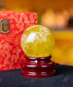 Quả Cầu Phong Thủy Đá Thạch Anh Vàng - 0,98kg - M1453098