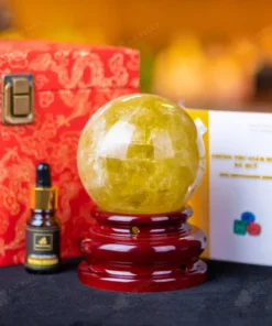 Quả Cầu Phong Thủy Đá Thạch Anh Vàng - 0,98kg - M1453098