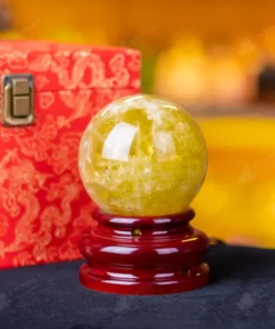 Quả Cầu Phong Thủy Đá Thạch Anh Vàng - 0,98kg - M1453098