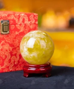 Quả Cầu Phong Thủy Đá Thạch Anh Vàng - 0,98kg - M1453098