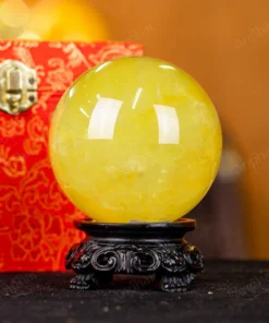Quả Cầu Phong Thủy Đá Thạch Anh Vàng 1A Có Sao - 0,83kg - M1977083