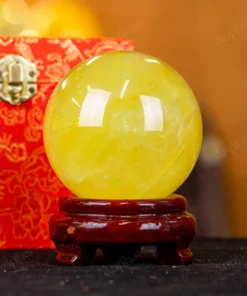 Quả Cầu Phong Thủy Đá Thạch Anh Vàng 1A Có Sao - 0,83kg - M1977083