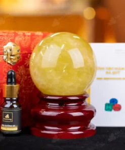 Quả Cầu Phong Thủy Đá Thạch Anh Vàng 1A - 0,84kg - M1977084