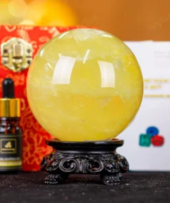 Quả Cầu Phong Thủy Đá Thạch Anh Vàng 1A - 0,98kg - M1977098