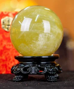 Quả Cầu Phong Thủy Đá Thạch Anh Vàng 1A - 1,08kg - M1977108