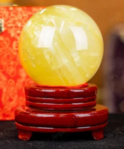 Quả Cầu Phong Thủy Đá Thạch Anh Vàng 1A - 1,47kg - M1977147