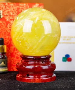 Quả Cầu Phong Thủy Đá Thạch Anh Vàng 1A - 1,47kg - M1977147