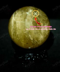 Quả Cầu Phong Thủy Đá Thạch Anh Vàng 1A Có Sao - 2,15kg - M1977215
