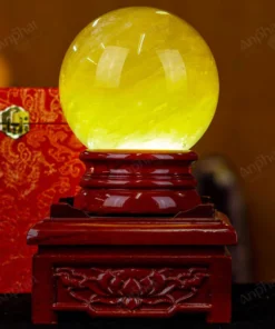 Quả Cầu Phong Thủy Đá Thạch Anh Vàng 1A - 3kg - M197730