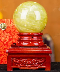 Quả Cầu Phong Thủy Đá Thạch Anh Vàng 1A - 3kg - M197730