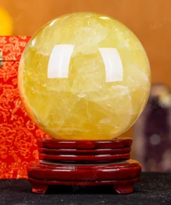 Quả Cầu Phong Thủy Đá Thạch Anh Vàng 1A Có Sao - 5,39kg - M1977539