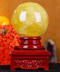 Quả Cầu Phong Thủy Đá Thạch Anh Vàng 1A Có Sao - 5,39kg - M1977539