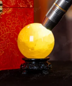 Quả Cầu Phong Thủy Đá Thạch Anh Vàng 2A Có Sao - 0,23kg - M2606023